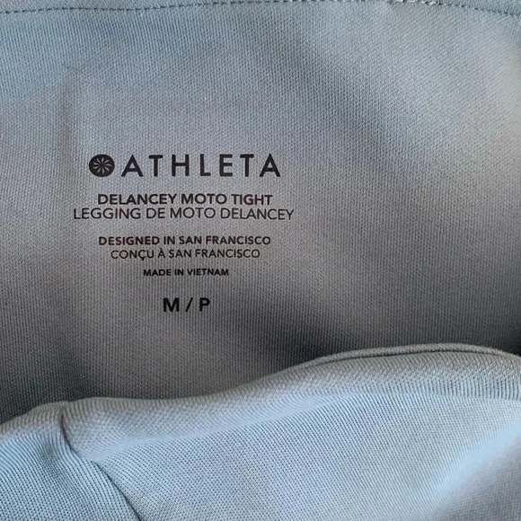 ATHLETA DELANCEY MOTO TIGHT LEGGINGS SIZE MP - Picture 9 of 10